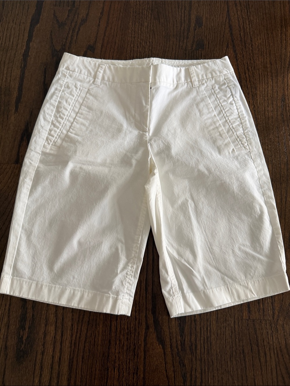 J. Crew White Bermuda Shorts - Clean Tailored Style